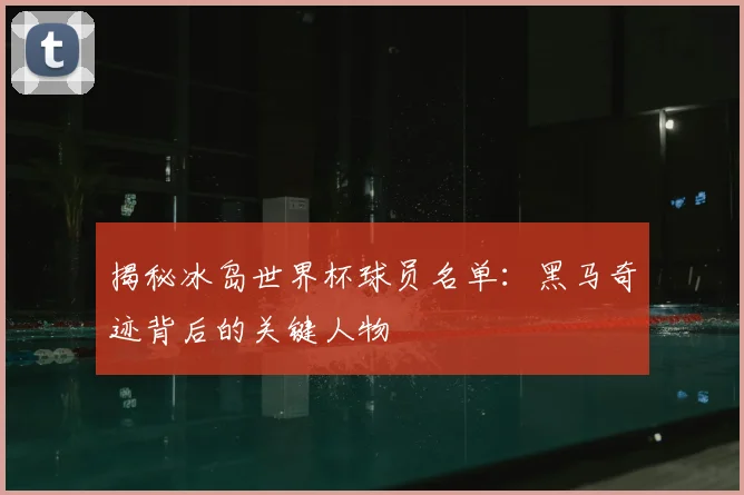 揭秘冰岛世界杯球员名单：黑马奇迹背后的关键人物